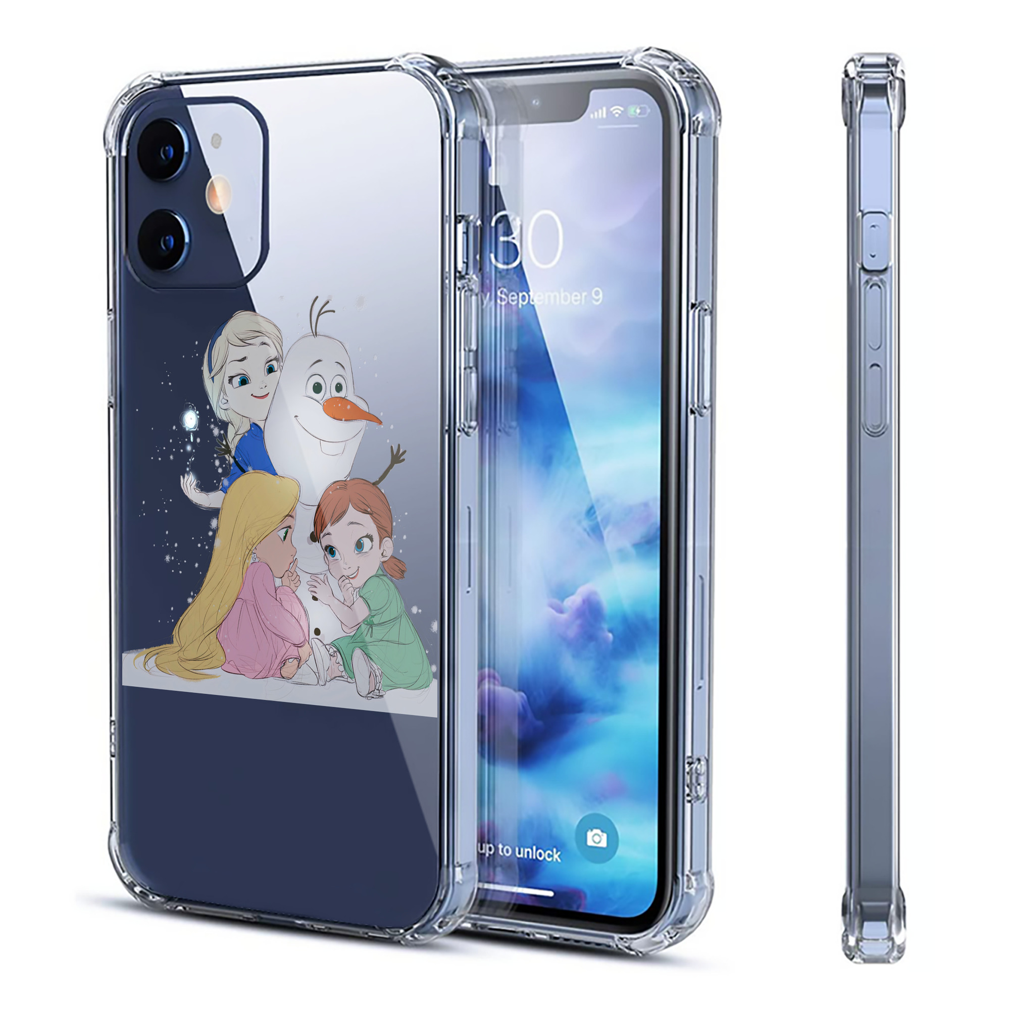 （画像用） アナと雪の女王 アンナ エルサ Frozen Anna Elsa 【iPhone 12シリーズ対応】透明スマホケース（クリアソフトケース）